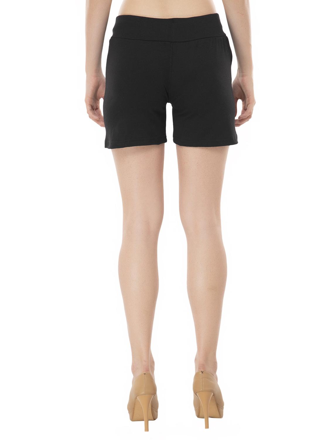 drawstring waist solid shorts - 16718675 - Zoom Image - 3
