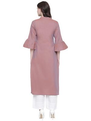 bell sleeves kurta palazzo set - 16718682 - Standard Image - 3
