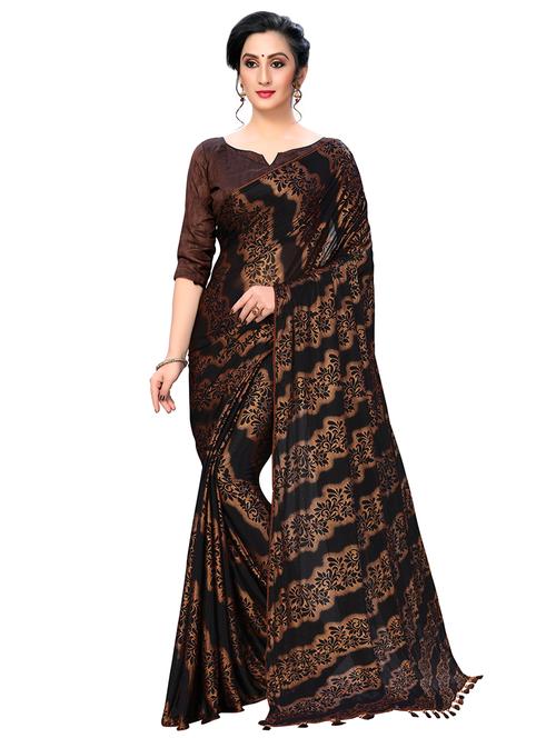 floral printed saree with blouse - 16718693 - Standard Image - 1