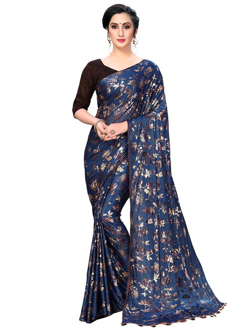 floral printed saree with blouse - 16718696 - Standard Image - 1