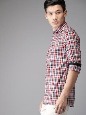 red checkered casual shirt - 16718708 - Standard Image - 2