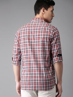 red checkered casual shirt - 16718708 - Standard Image - 3