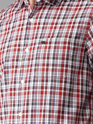 red checkered casual shirt - 16718708 - Standard Image - 5