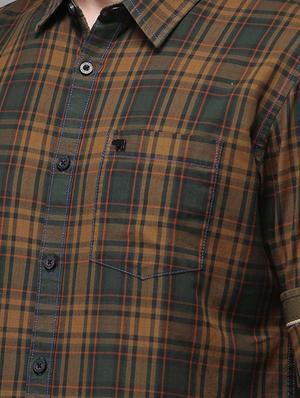 yellow checkered casual shirt - 16718713 - Standard Image - 5