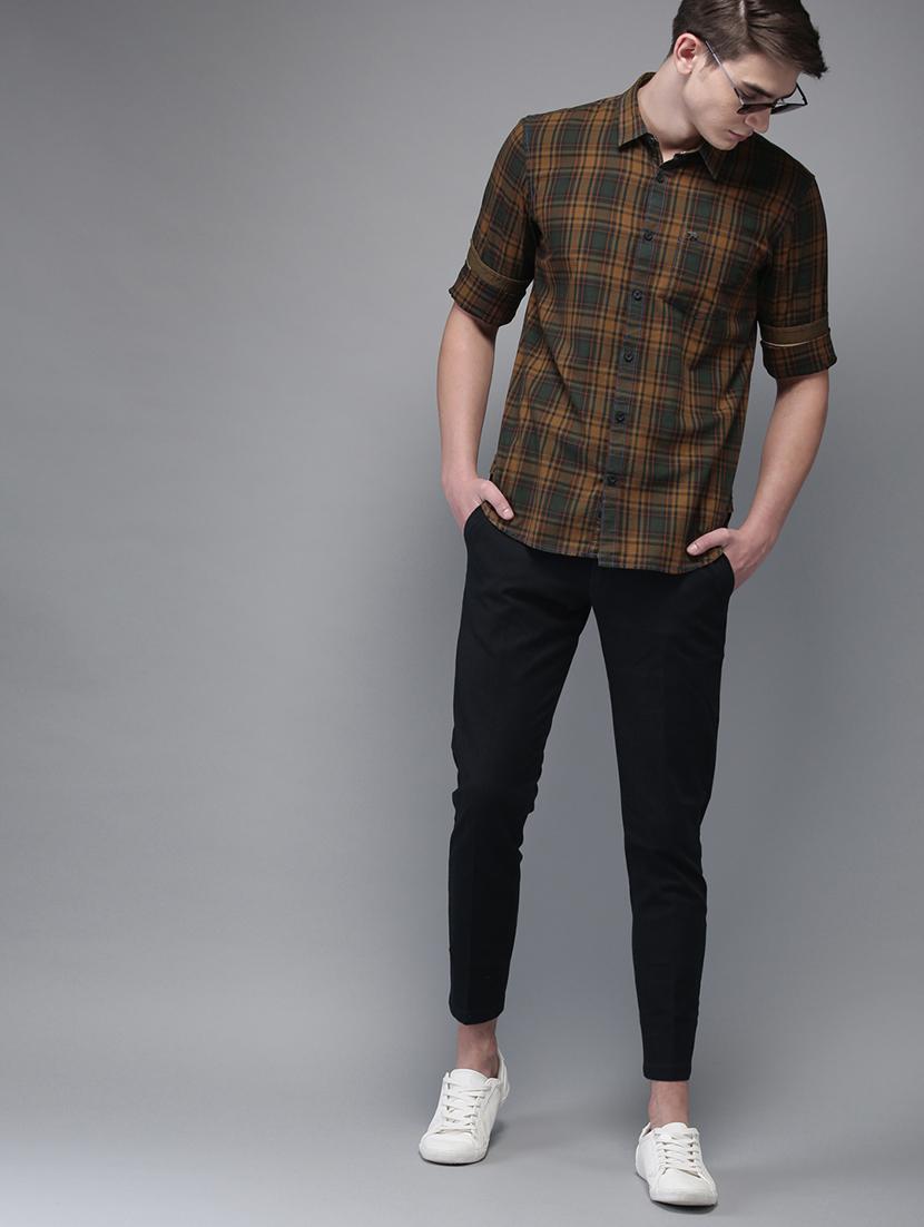 yellow checkered casual shirt - 16718713 - Zoom Image - 4
