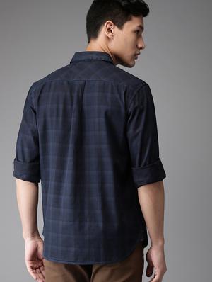 blue checkered casual shirt - 16718715 - Standard Image - 3