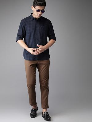 blue checkered casual shirt - 16718715 - Standard Image - 4