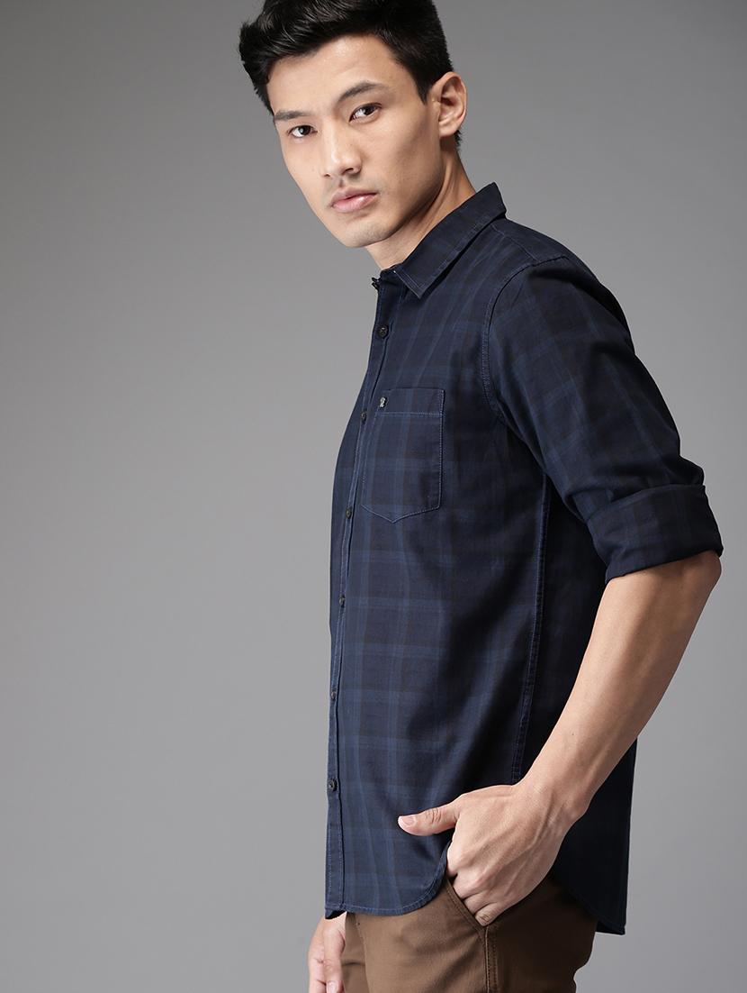blue checkered casual shirt - 16718715 - Zoom Image - 2