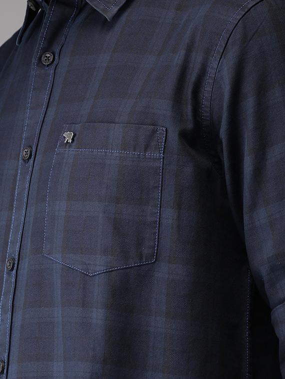 blue checkered casual shirt - 16718715 - Zoom Image - 5