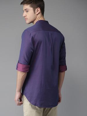 purple printed short kurta - 16718730 - Standard Image - 3
