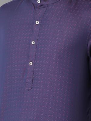 purple printed short kurta - 16718730 - Standard Image - 5