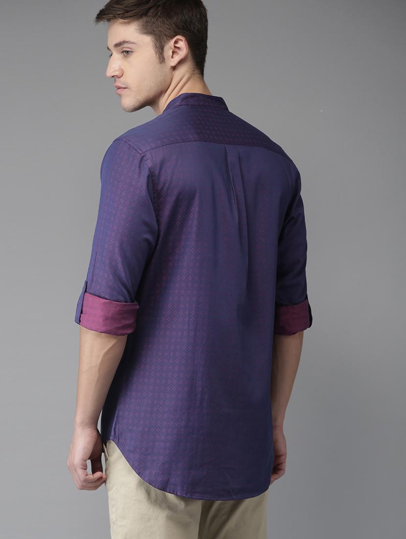 purple printed short kurta - 16718730 - Zoom Image - 3