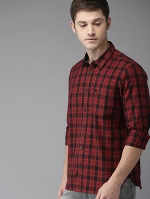 red checkered casual shirt - 16718732 - Standard Image - 2