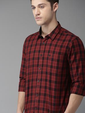 red checkered casual shirt - 16718732 - Standard Image - 4
