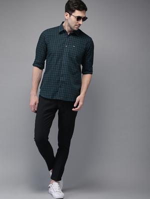 green checkered casual shirt - 16718734 - Standard Image - 4