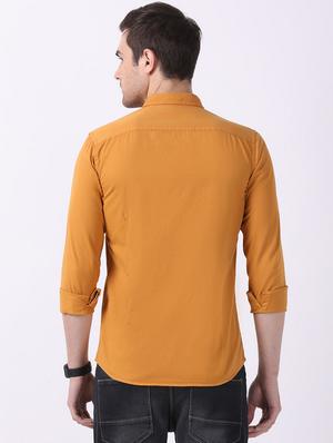 yellow solid casual shirt - 16718737 - Standard Image - 3