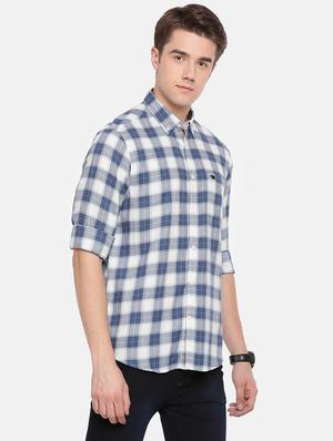 blue checkered casual shirt - 16718741 - Standard Image - 2