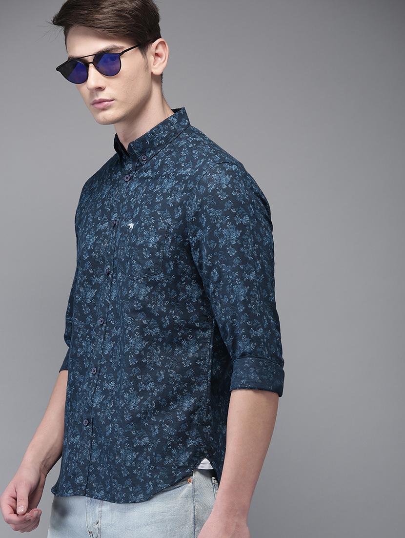 blue floral printed casual shirt - 16718749 - Zoom Image - 2