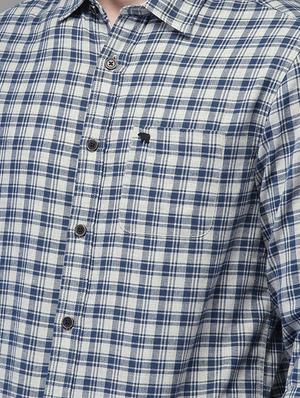 grey checkered casual shirt - 16718758 - Standard Image - 4