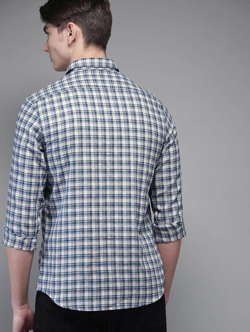 grey checkered casual shirt - 16718758 - Zoom Image - 3