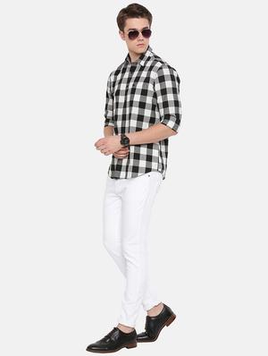 black checkered casual shirt - 16718771 - Standard Image - 4