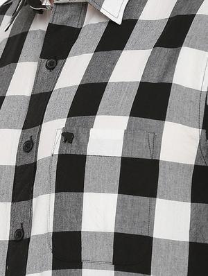 black checkered casual shirt - 16718771 - Standard Image - 5
