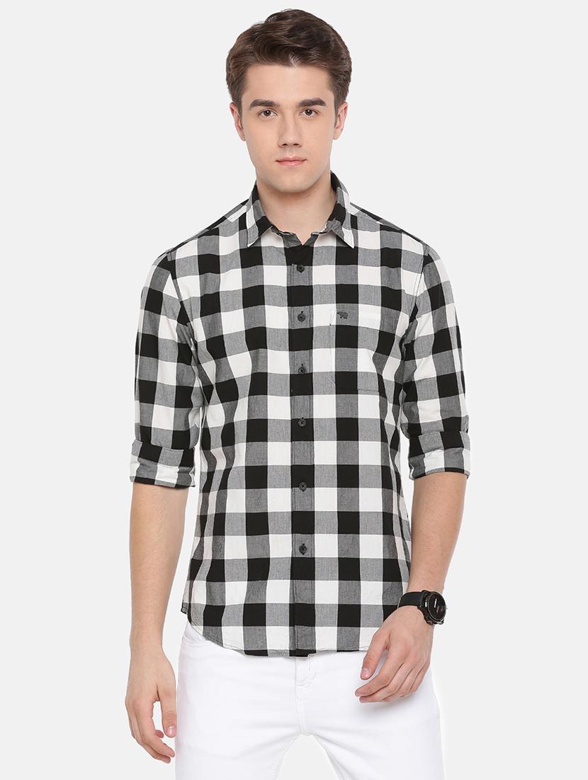 black checkered casual shirt - 16718771 - Zoom Image - 1