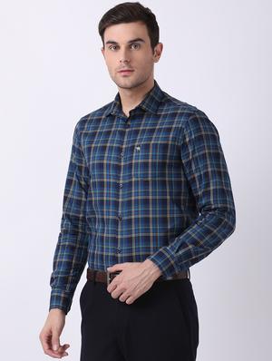 blue checkered formal shirt - 16718779 - Standard Image - 2