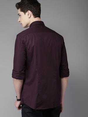red solid casual shirt - 16718792 - Standard Image - 3