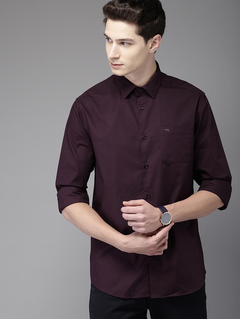 red solid casual shirt - 16718792 - Zoom Image - 1
