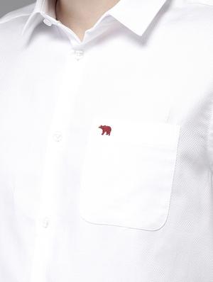 white solid casual shirt - 16718793 - Standard Image - 5