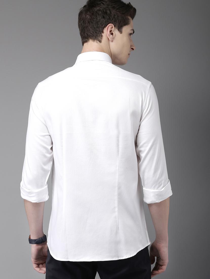 white solid casual shirt - 16718793 - Zoom Image - 3