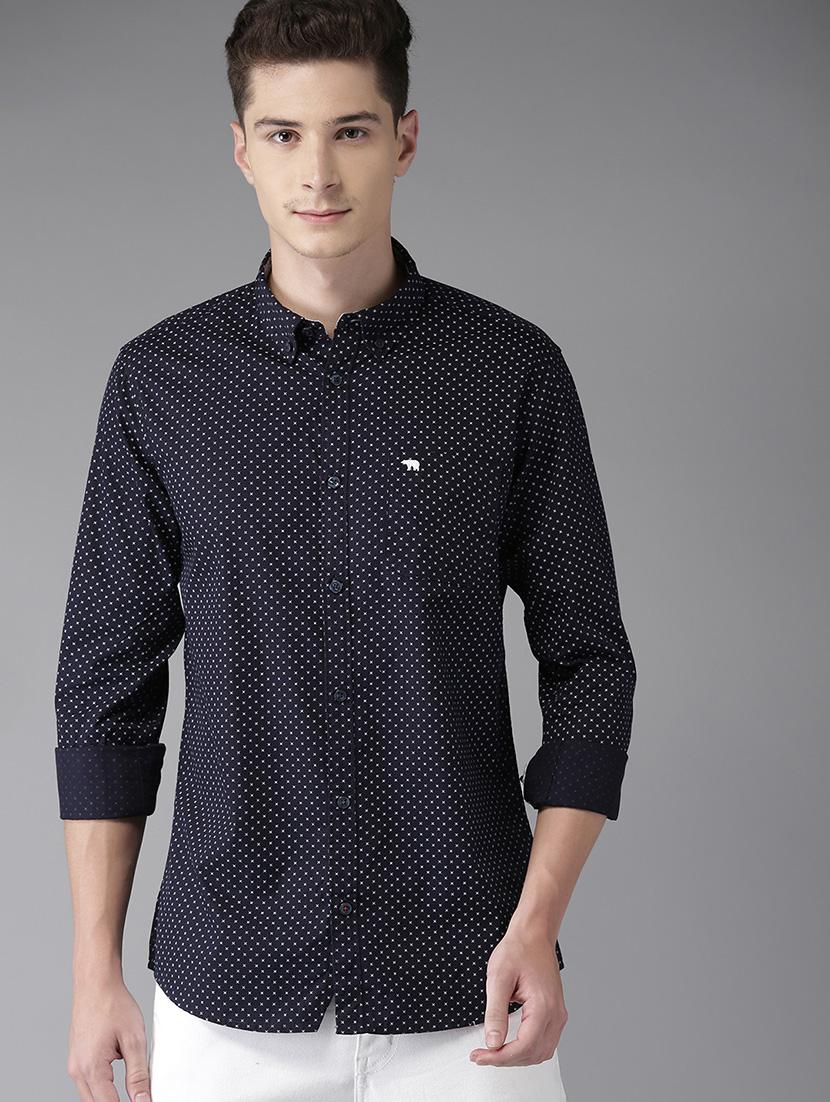 blue printed casual shirt - 16718797 - Zoom Image - 1
