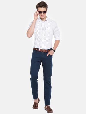 white printed formal shirt - 16718800 - Standard Image - 4