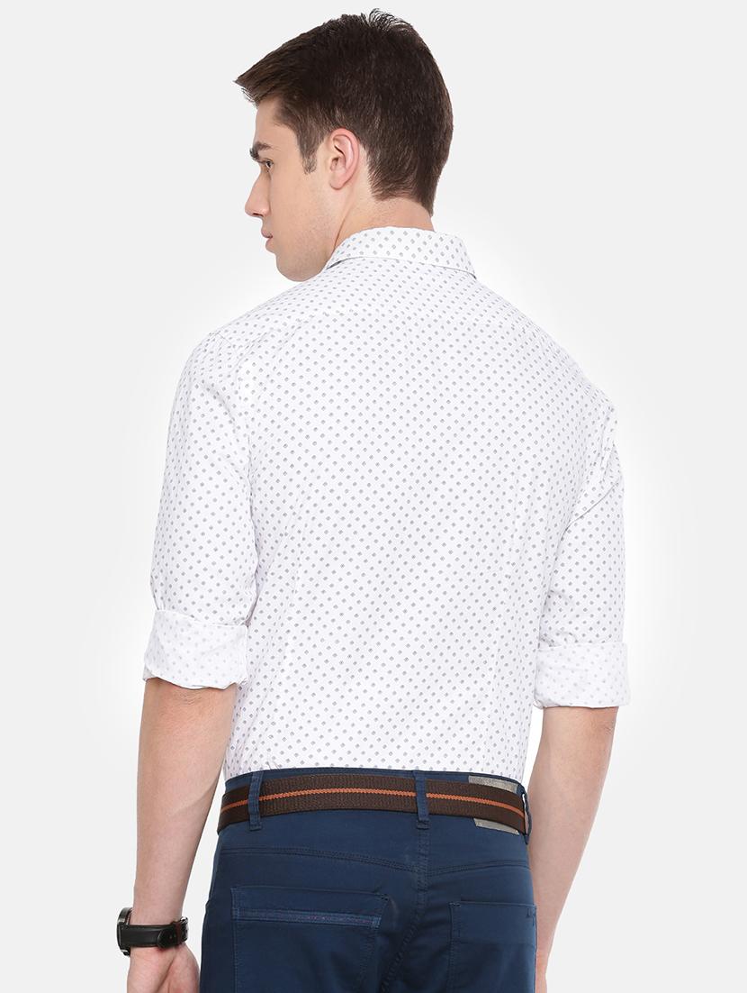 white printed formal shirt - 16718800 - Zoom Image - 3
