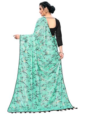 abstract printed saree with blouse - 16718803 - Standard Image - 2