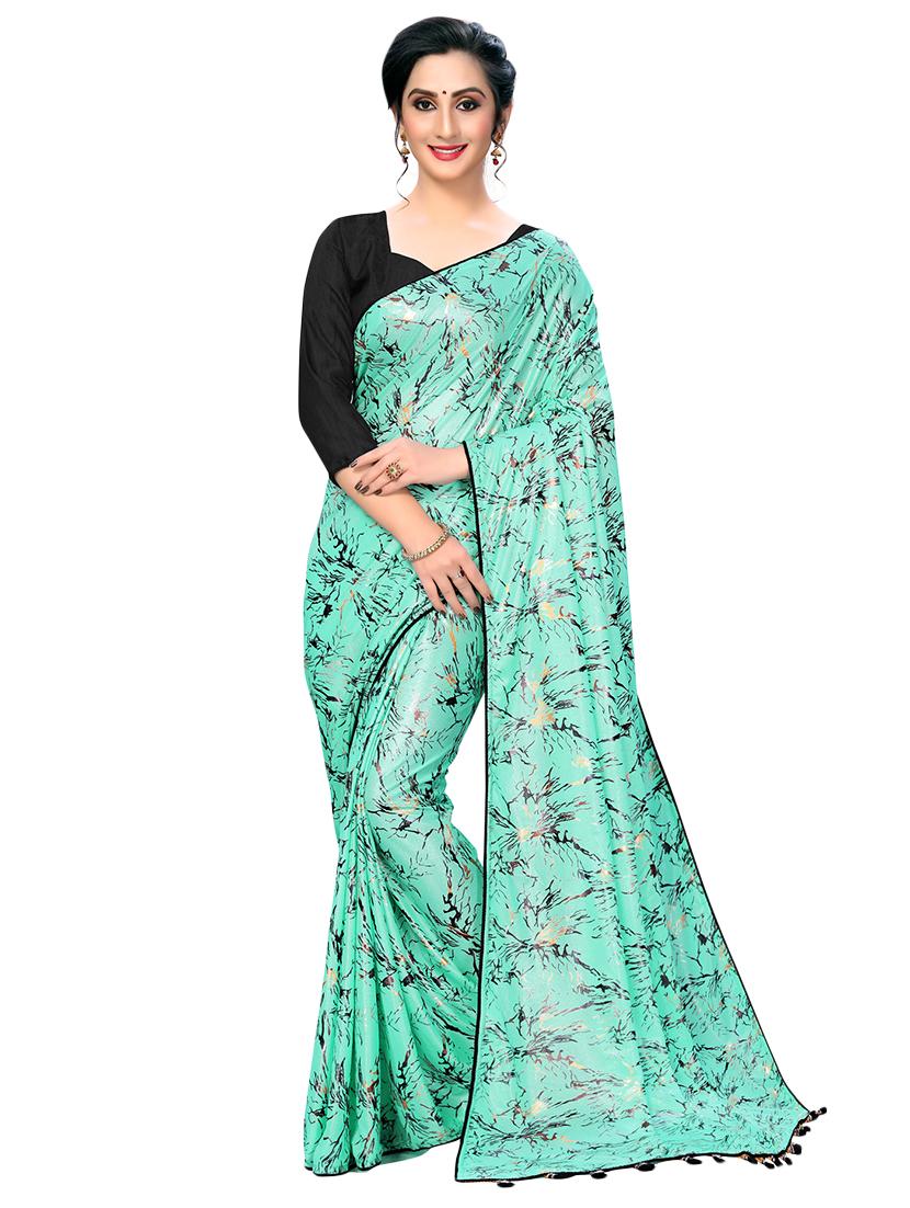 abstract printed saree with blouse - 16718803 - Zoom Image - 1