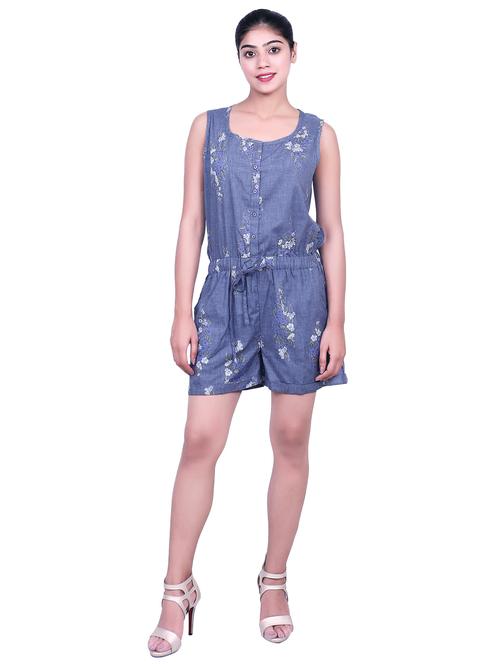 drawstring detail floral romper - 16718805 - Standard Image - 1