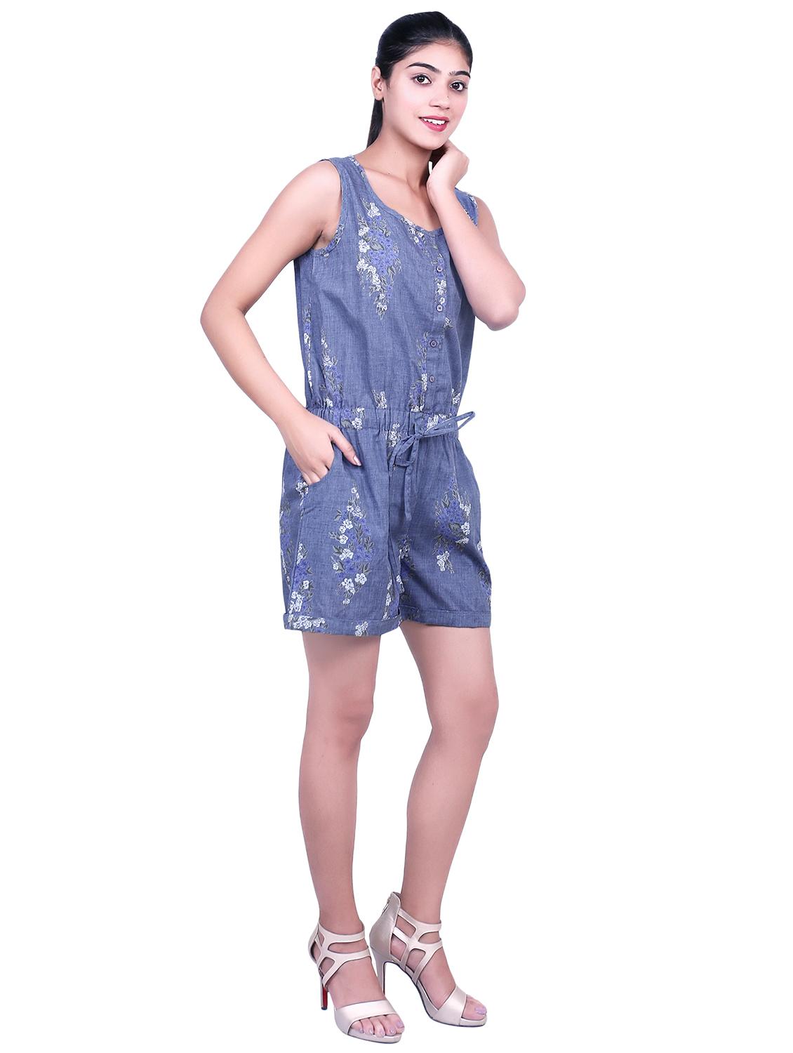 drawstring detail floral romper - 16718805 - Zoom Image - 2