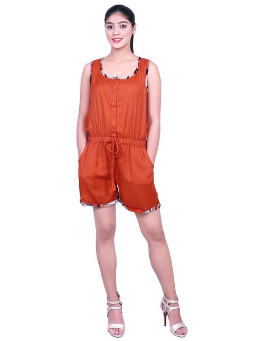 drawstring pocket detail romper - 16718806 - Standard Image - 1