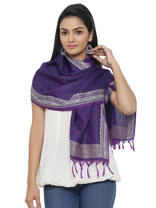 purple polyester stole - 16718843 - Standard Image - 1