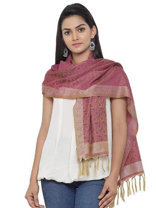 pink polyester stole - 16718852 - Standard Image - 1