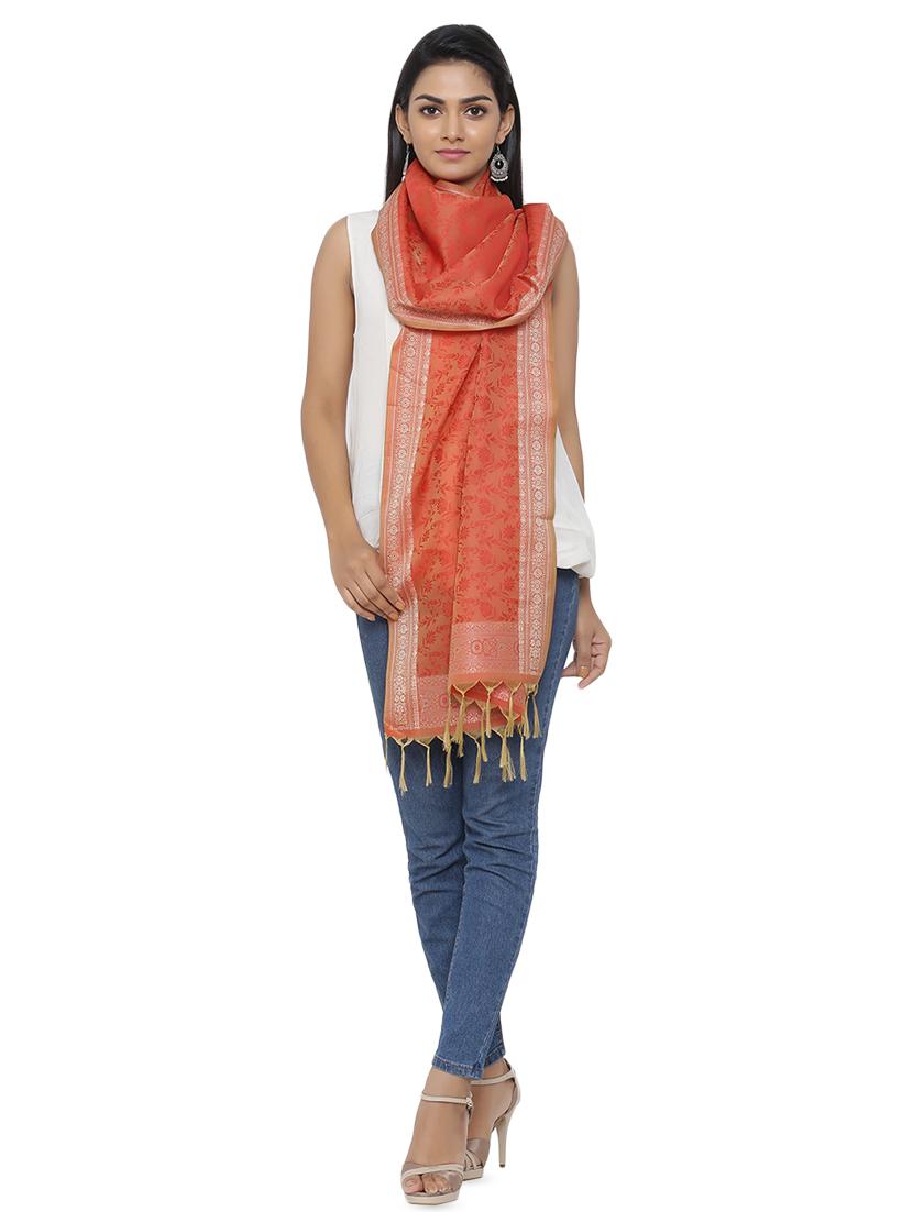 orange polyester stole - 16718855 - Zoom Image - 2