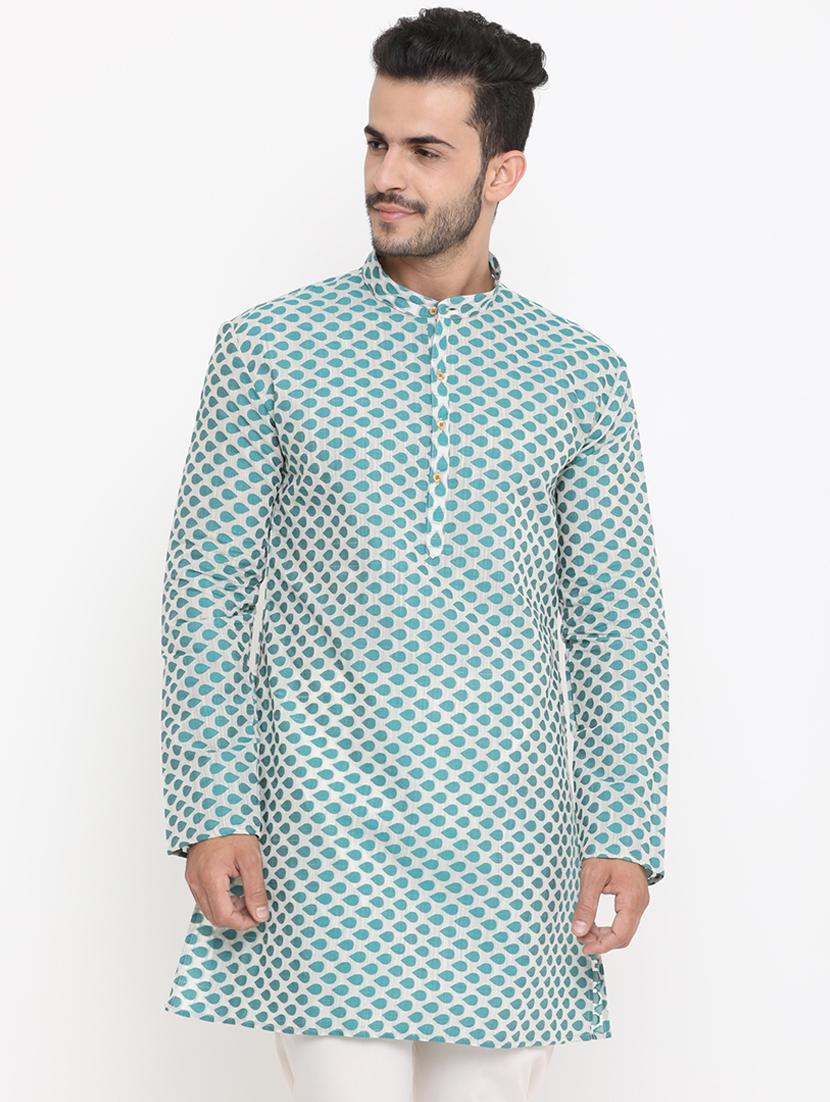 green printed medium kurta - 16718880 - Zoom Image - 1