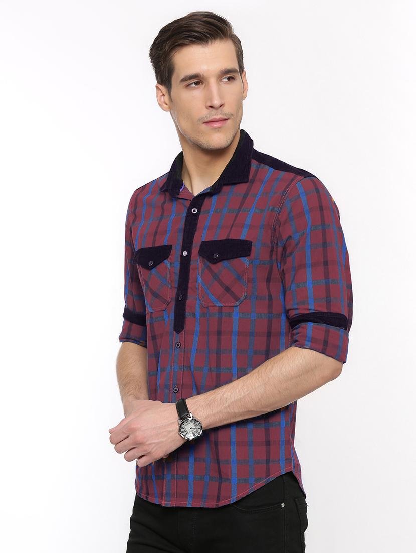 pink checkered casual shirt - 16718889 - Zoom Image - 2