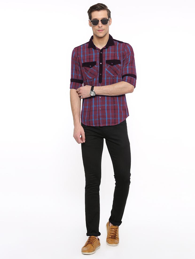 pink checkered casual shirt - 16718889 - Zoom Image - 4