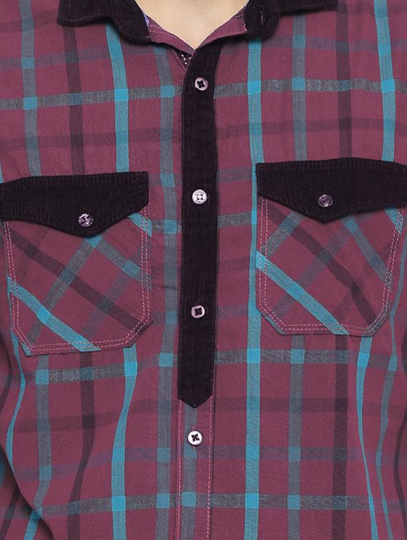 pink checkered casual shirt - 16718889 - Zoom Image - 5
