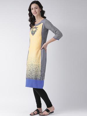 printed straight kurta - 16719430 - Standard Image - 2