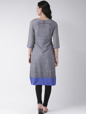 printed straight kurta - 16719430 - Standard Image - 3