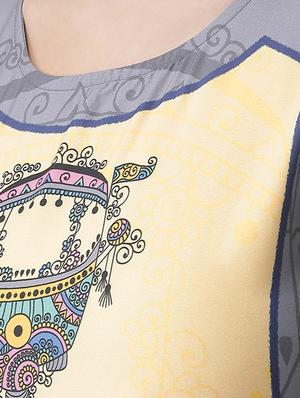 printed straight kurta - 16719430 - Standard Image - 4